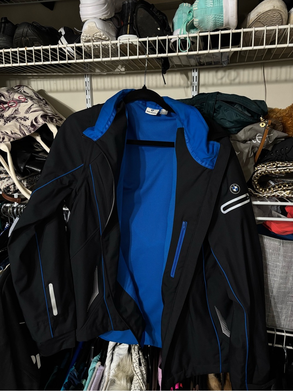BMW athletic black blue jacket